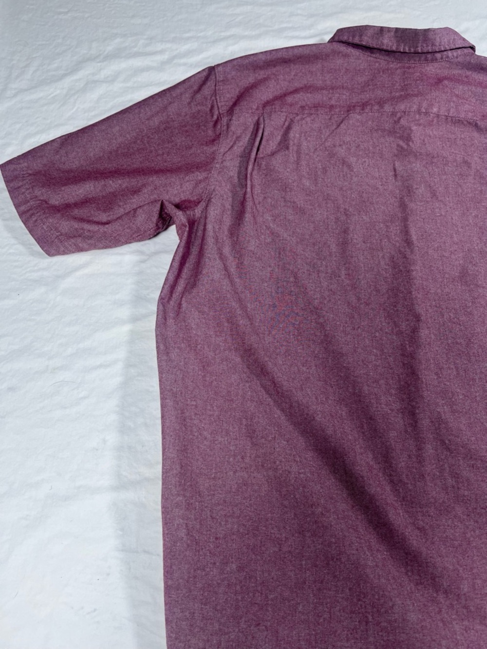 Wrangler Authentic Short Sleeve Button-Up Shirt Plum Men’s XXL - Picture 13 of 13